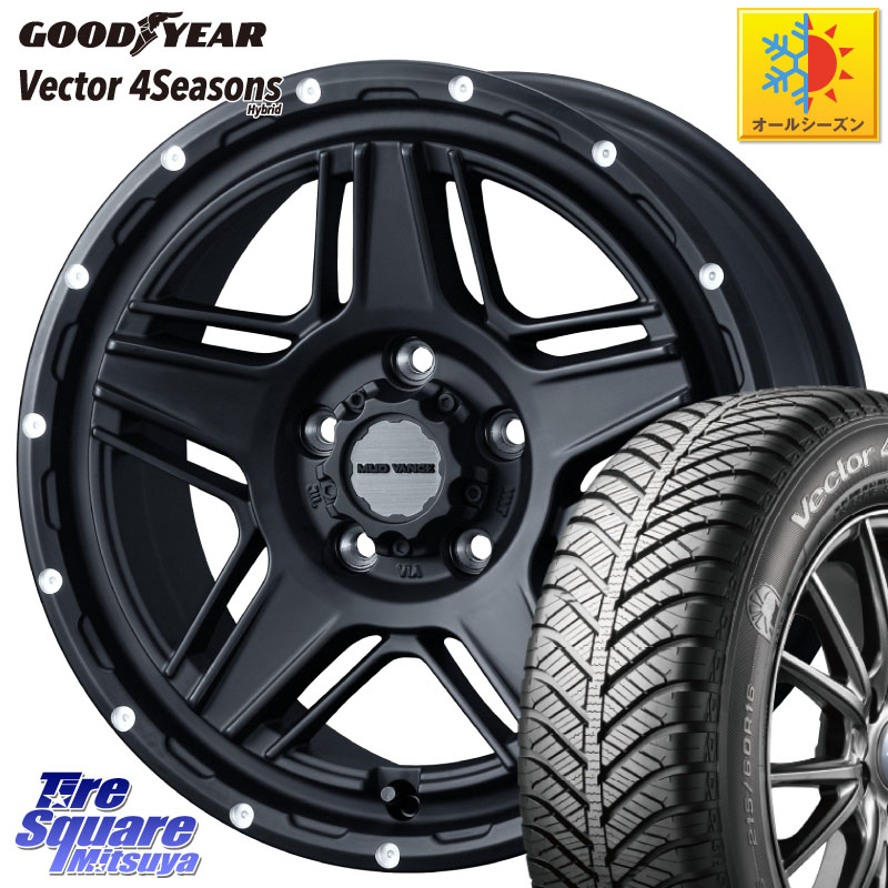 グッドイヤー ベクター Vector 4Seasons Hybrid オールシーズンタイヤ 195/55R16 WEDS 40535 マッドヴァンス MUD VANCE 07 BK 16インチ 16 X 7.0J +38 5穴 114.3