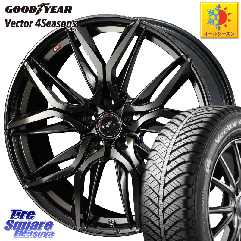 グッドイヤー ベクター Vector 4Seasons Hybrid オールシーズンタイヤ 235/50R18WEDS 40829 レオニス LEONIS LM PBMCTI 18インチ 18X8.0J 42 5穴 114.3 30系アルファード/ヴェルファイア 20系アルファード ヴェルファイアハイブリッド ヴェルファイア アルファード|タイヤスクエアミツヤ