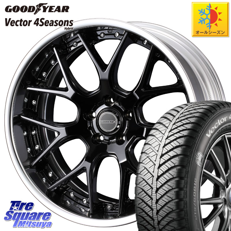 グッドイヤー ベクター Vector 4Seasons Hybrid オールシーズンタイヤ 235/50R18 WEDS MAVERICK 1307M BK S-LoDisk 18インチ 2ピース 18 X 8.5J +38 5穴 114.3 30系アルファード 30系ヴェルファイア 20系アルファード