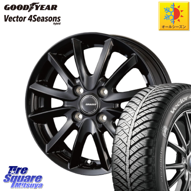 グッドイヤー ベクター Vector 4Seasons Hybrid オールシーズンタイヤ 195/60R16 KOSEI クレイシズVS6 QRA601Bホイール 16 X 6.0J +50 4穴 100 E13ノートクロスオーバー