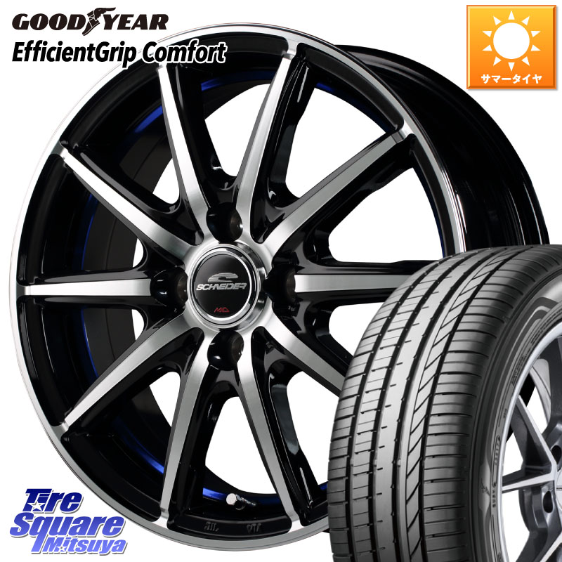MANARAY MID SCHNEIDER シュナイダー SX2 SX-2 ホイール 14インチ 14 X 4.5J +45 4穴 100 グッドイヤー EffcientGrip Comfort サマータイヤ 165/60R14
