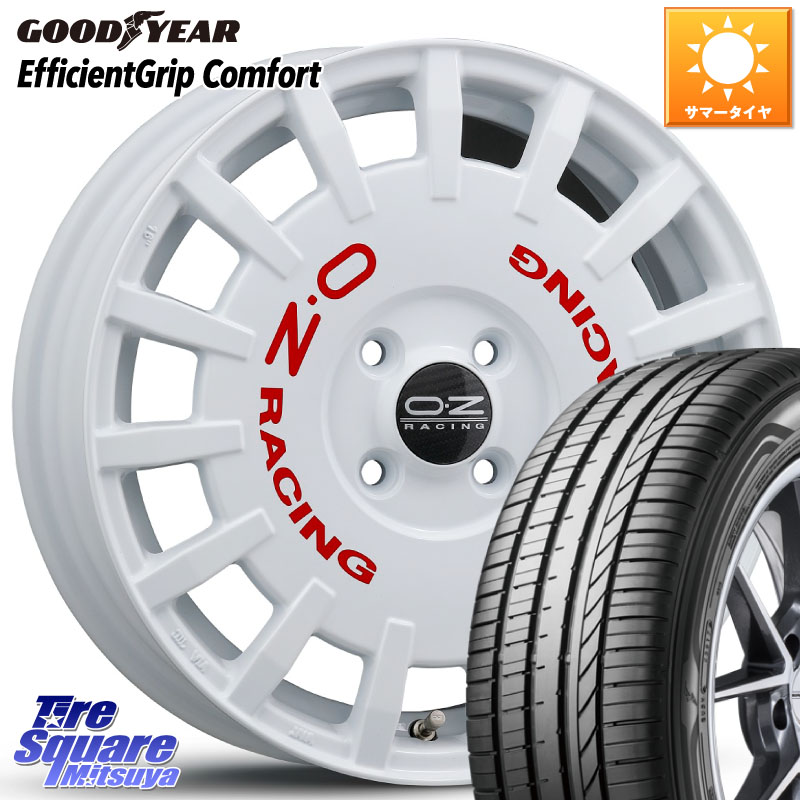 グッドイヤー EffcientGrip Comfort サマータイヤ 195/45R16OZ Rally Racing ラリーレーシング 16インチ 16X7.0J(FIAT 500) 35 4穴 98 フィアット FIAT 500 500C 500S｜タイヤスクエアミツヤ