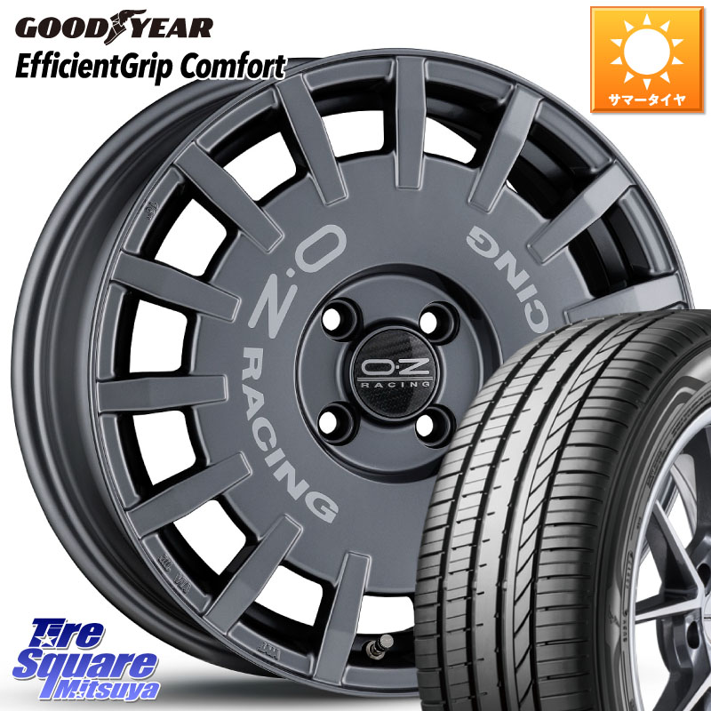 OZ Rally Racing ラリーレーシング GRA 16インチ 16 X 7.0J(ND5RC Brembo) +42 4穴 100 グッドイヤー EffcientGrip Comfort サマータイヤ 195/50R16 ロードスター オプションブレンボキャリパー対応(990S、限定車含む)