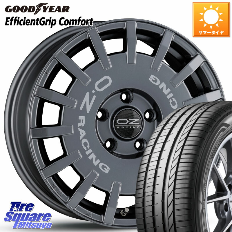 OZ Rally Racing ラリーレーシング GRA 16インチ 16 X 7.0J +45 5穴 100 グッドイヤー EffcientGrip Comfort サマータイヤ 195/50R16