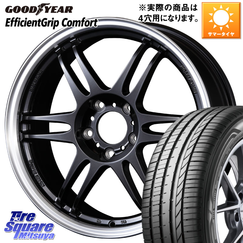 KOSEI 軽量 K-1 Racing.REV K1 レーシング ドット レヴ 17 X 7.0J +45 4穴 100 グッドイヤー EffcientGrip Comfort サマータイヤ 215/40R17