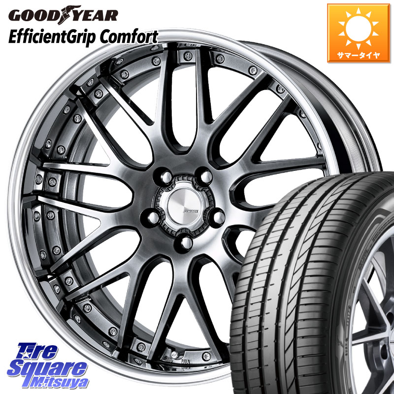 WORK Lanvec LM1 GTK O Disk 19インチ 2ピース 19 X 8.0J +50 5穴 114.3 グッドイヤー EffcientGrip Comfort サマータイヤ 225/35R19