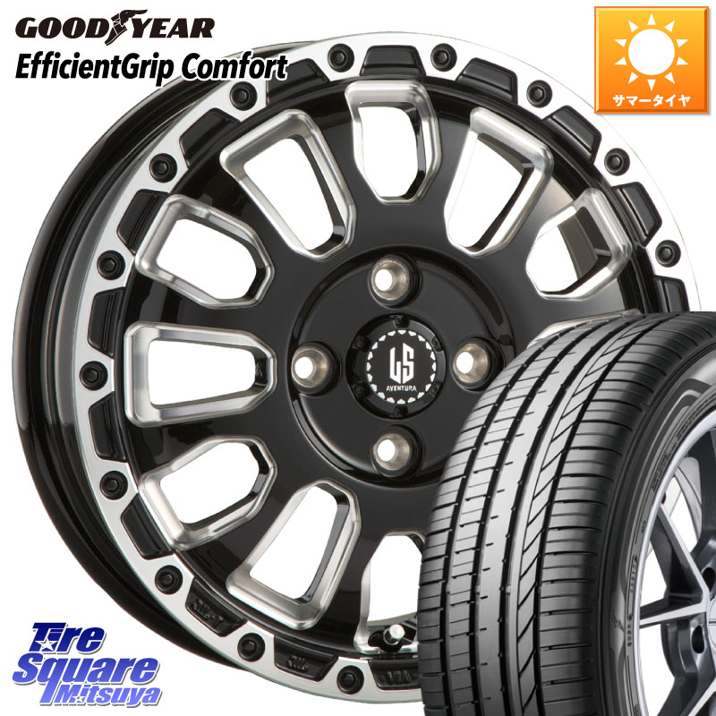 阿部商会 LA STRADA AVENTURA アヴェンチュラ 16インチ 16 X 6.0J +40 4穴 100 グッドイヤー EffcientGrip Comfort サマータイヤ 195/50R16 160系カローラフィールダー ヤリス ロードスター