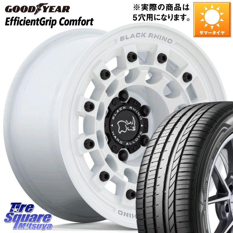 BLACK RHINO FUJI フジ ホイール 17インチ ブラックライノ 17 X 8.0J +38 5穴 114.3 グッドイヤー EffcientGrip Comfort サマータイヤ 225/50R17
