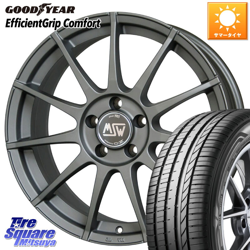 MSW by OZ MSW85-2 ガンメタ ホイール 17インチ 17 X 7.0J(VOL V40 MB4) +50 5穴 108 グッドイヤー EffcientGrip Comfort サマータイヤ 205/50R17 VOLVO ボルボ V40