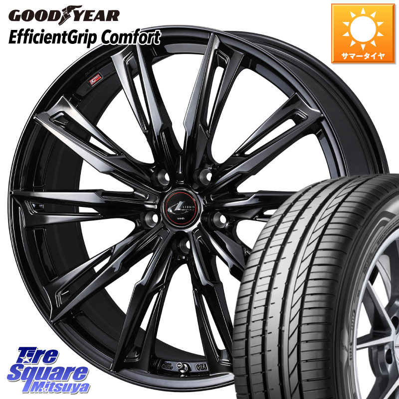 グッドイヤー EffcientGrip Comfort サマータイヤ 245/35R19WEDS 40962 LEONIS レオニス GX ホイール 19インチ 19X8.0J 43 5穴 114.3 クラウンハイブリッド 220・H20系 クラウン 220系 アリスト インプレッサ WRX|タイヤスクエアミツヤ