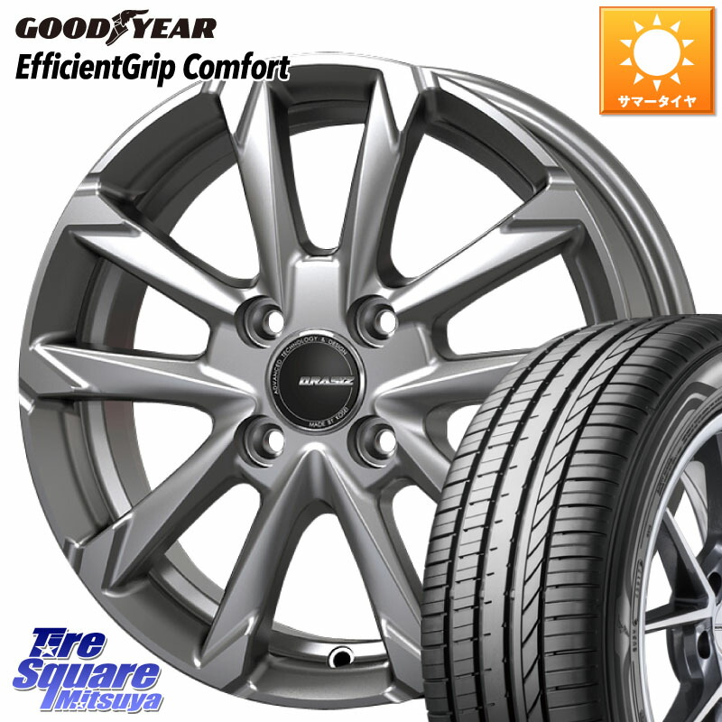 グッドイヤー EffcientGrip Comfort サマータイヤ 165/60R14KOSEI QGC400S QRASIZ GC36F クレイシズ ホイール 14インチ 14X4.5J 45 4穴 100 トッポBJ エブリイ ワゴン｜タイヤスクエアミツヤ