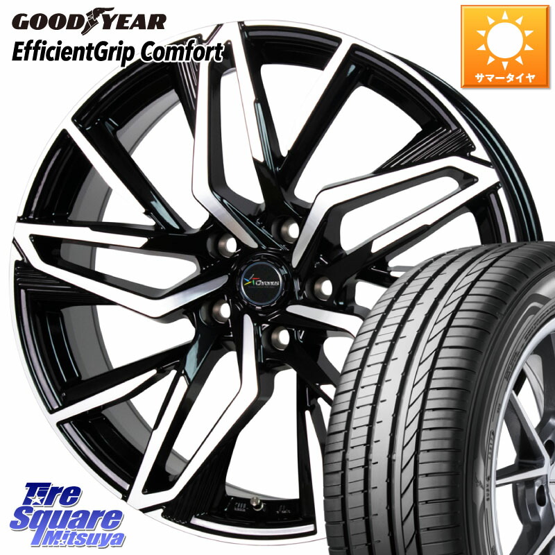 グッドイヤー EffcientGrip Comfort サマータイヤ 225/40R19HotStuff Chronus CH-112 クロノス CH112 ホイール 19インチ 19X8.0J 35 5穴 114.3 クラウンアスリート クラウンハイブリッド クラウンマジェスタ クラウンロイヤル｜タイヤスクエアミツヤ