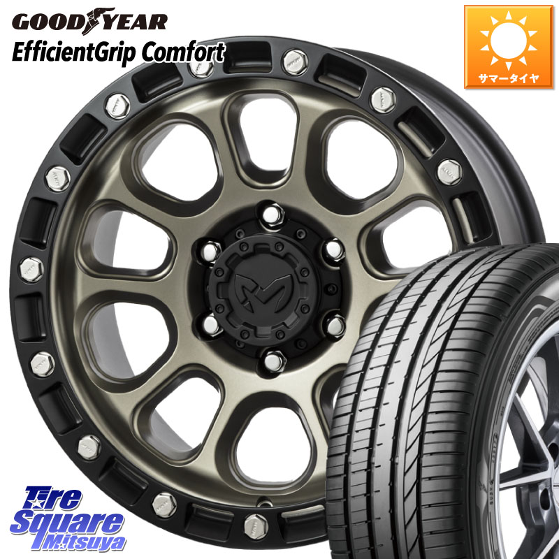 MKW M204 コヨーテブロンズ ホイール 17インチ 17 X 8.0J +38 5穴 114.3 グッドイヤー EffcientGrip Comfort サマータイヤ 215/55R17
