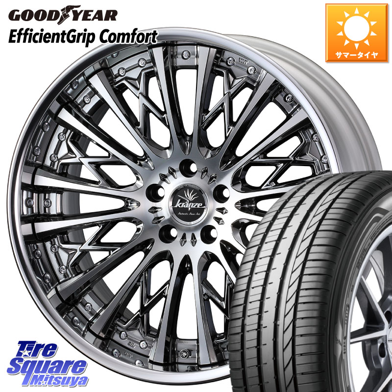 WEDS Kranze Schritt ReverseRim LoDisk 3ピース ホイール 19インチ 19 X 8.0J +38 5穴 114.3 グッドイヤー EffcientGrip Comfort サマータイヤ 245/45R19 30系アルファード 30系ヴェルファイア