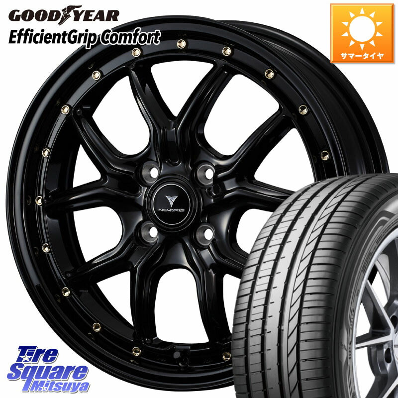 WEDS 41320 NOVARIS ASSETE S1 ホイール 16インチ ノヴァリス アセット 16 X 5.0J +45 4穴 100 グッドイヤー EffcientGrip Comfort サマータイヤ 165/45R16 N-BOX タント サクラ
