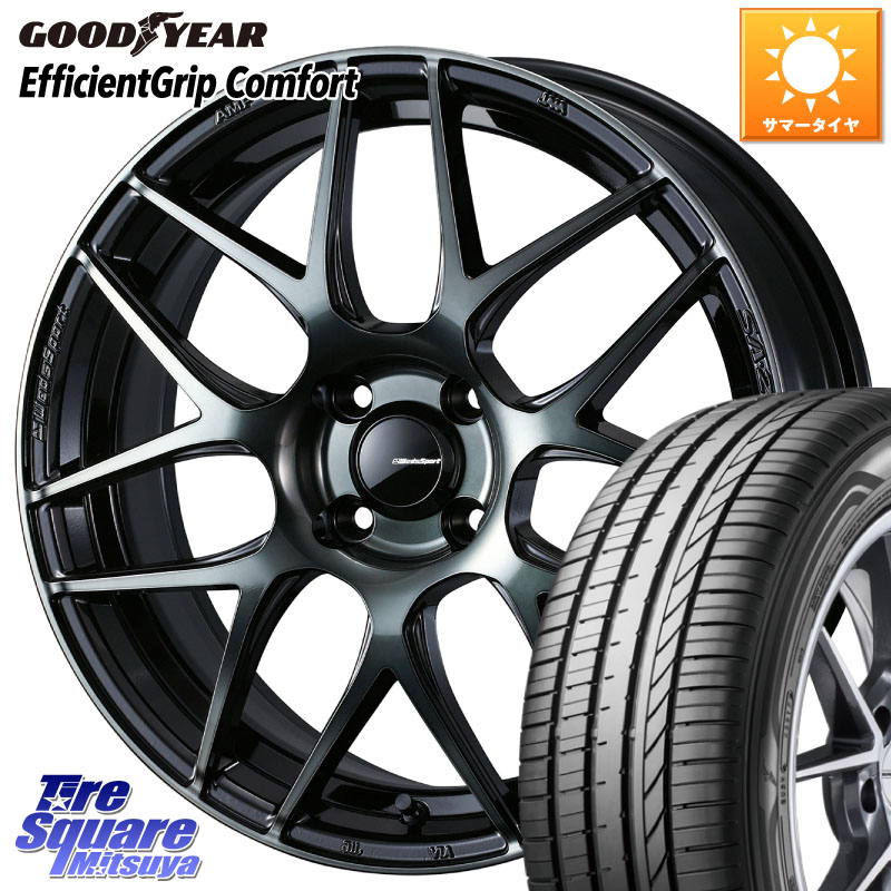 グッドイヤー EffcientGrip Comfort サマータイヤ 205/55R16WEDS WedsSport SA-27R SA27R ウェッズ スポーツ ホイール 16インチ 16X6.5J 50 4穴 100 アクア｜タイヤスクエアミツヤ