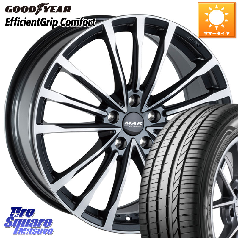 阿部商会 MAK BAVIERA FF ホイール 18インチ 18 X 8.0J(BMW F44) +57 5穴 112 グッドイヤー EffcientGrip Comfort サマータイヤ 225/40R18 BMW 2シリーズ F44