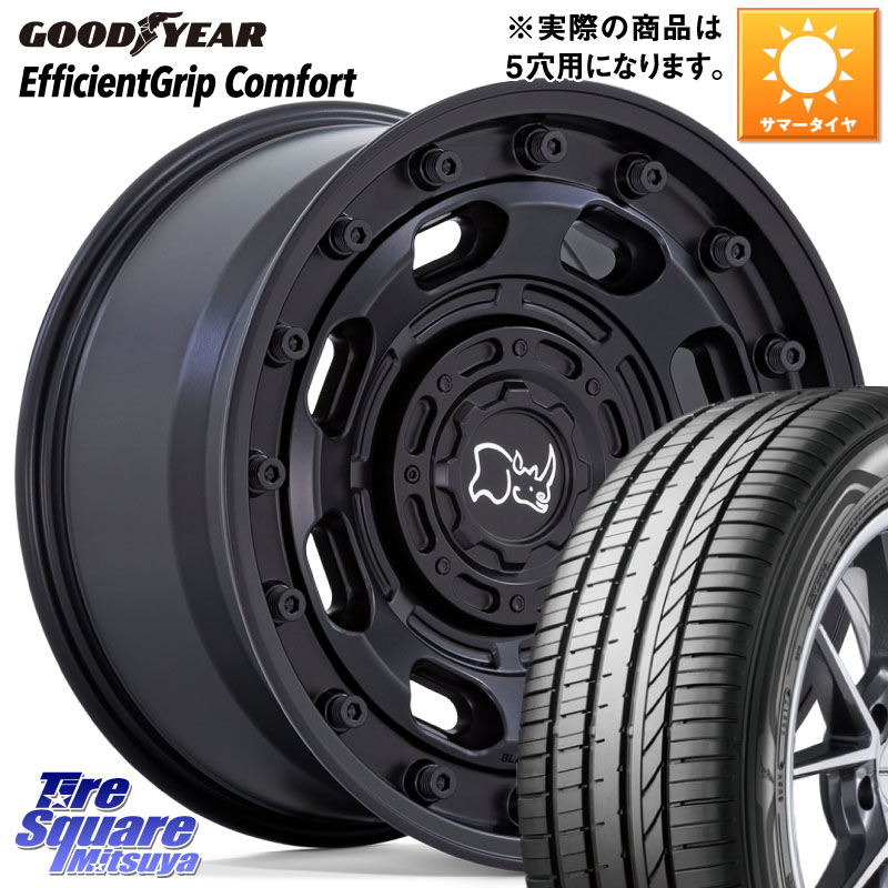 グッドイヤー EffcientGrip Comfort サマータイヤ 215/40R17BLACK RHINO ATLAS アトラス BK ホイール 17インチ ブラックライノ 17X8.0J 38 5穴 114.3|タイヤスクエアミツヤ