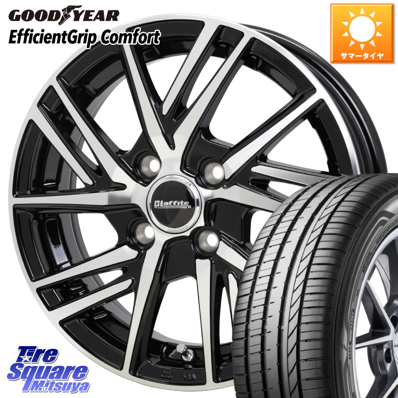HotStuff ラフィット LW06-2 LW-06-2 ホイール 15インチ 15 X 5.5J +43 4穴 100 グッドイヤー EffcientGrip Comfort サマータイヤ 185/60R15 アクア 160系カローラフィールダー ヤリス GR・GS系フィット 130系ヴィッツ