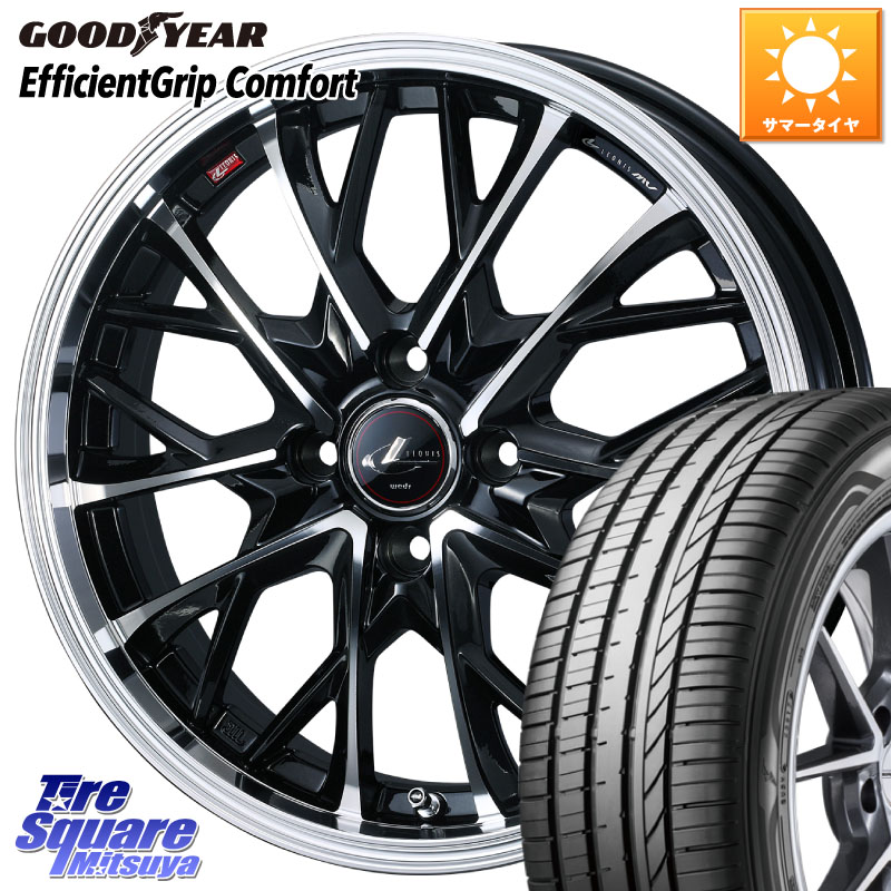WEDS LEONIS MV レオニス MV ホイール 15インチ 15 X 5.5J +43 4穴 100 グッドイヤー EffcientGrip Comfort サマータイヤ 185/60R15 アクア 160系カローラフィールダー ヤリス GR・GS系フィット 130系ヴィッツ