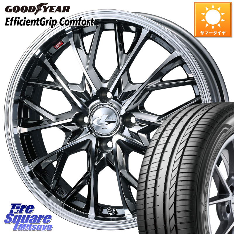 WEDS 【欠品次回06月中旬】 LEONIS MV レオニス MV BMCMC ホイール 15インチ 15 X 4.5J +45 4穴 100 グッドイヤー EffcientGrip Comfort サマータイヤ 165/50R15