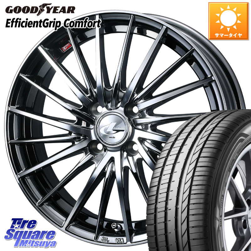 グッドイヤー EffcientGrip Comfort サマータイヤ 205/55R16WEDS LEONIS FR レオニス FR ホイール 16インチ 16X6.0J 50 4穴 100 アクア｜タイヤスクエアミツヤ 95,640円