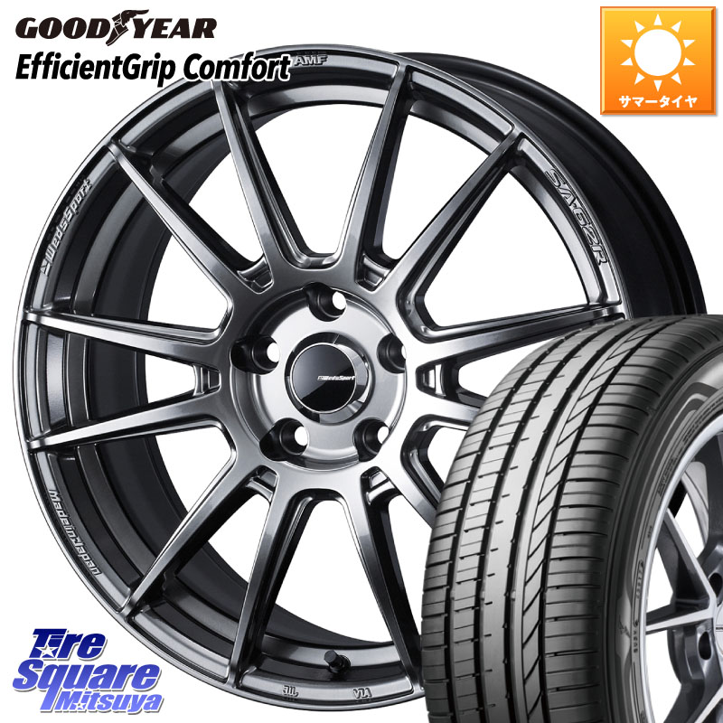 WEDS WedsSport SA-62R ホイール 17インチ 17 X 7.5J +45 5穴 114.3 グッドイヤー EffcientGrip Comfort サマータイヤ 215/50R17 プリウスアルファ リーフ MAZDA3