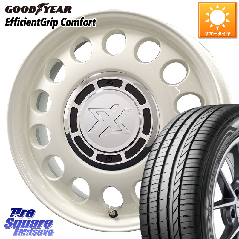 グッドイヤー EffcientGrip Comfort サマータイヤ 175/65R15コスミック クロスブラッド STEELE ホイール 15インチ 15X6.0J 42 4穴 100 160系カローラフィールダー スイフト4穴 130系ヴィッツ キューブ CUBE 日産 アクア カローラアクシオ スイフト|タイヤスクエアミツヤ