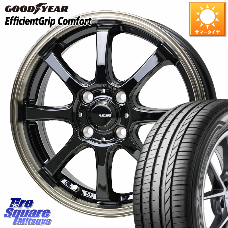 HotStuff G-SPEED P-08 ホイール 15インチ ジースピード 15 X 5.5J +43 4穴 100 グッドイヤー EffcientGrip Comfort サマータイヤ 185/60R15 アクア 160系カローラフィールダー ヤリス GR・GS系フィット 130系ヴィッツ