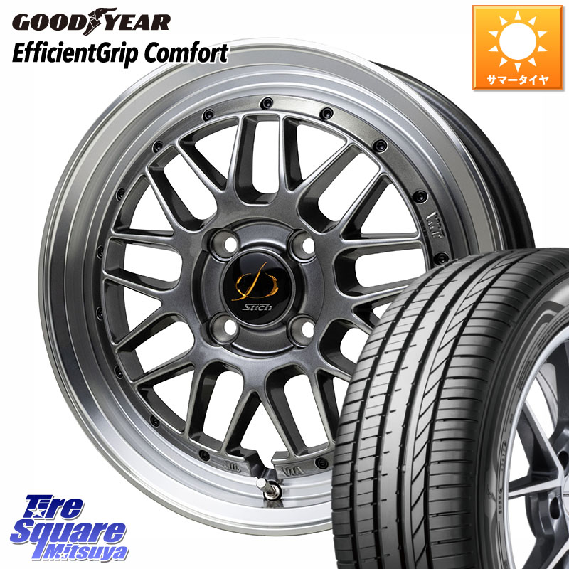 HotStuff シュティッヒ メッシュ RM ホイール 15インチ 15 X 5.5J +43 4穴 100 グッドイヤー EffcientGrip Comfort サマータイヤ 195/65R15