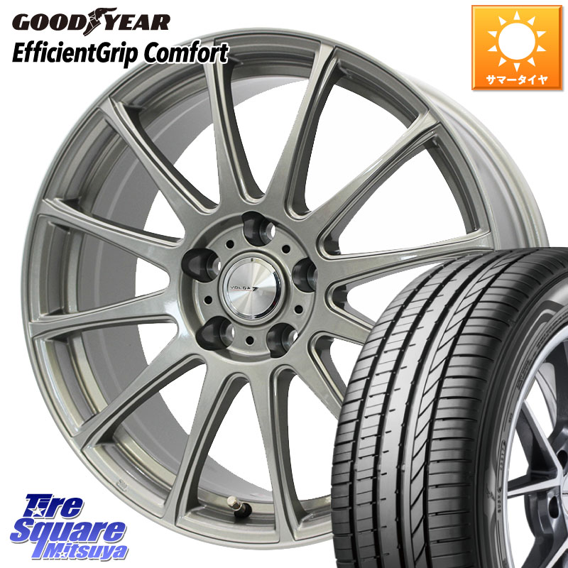 グッドイヤー EffcientGrip Comfort サマータイヤ 215/45R18WEDS VOLGA LUMIERE 在庫● 平座仕様(レクサス・トヨタ専用) ホイール 18インチ 18X7.0J 50 5穴 114.3 80系ノア/ヴォクシー ノア NOAH ヴォクシー VOXY｜タイヤスクエアミツヤ
