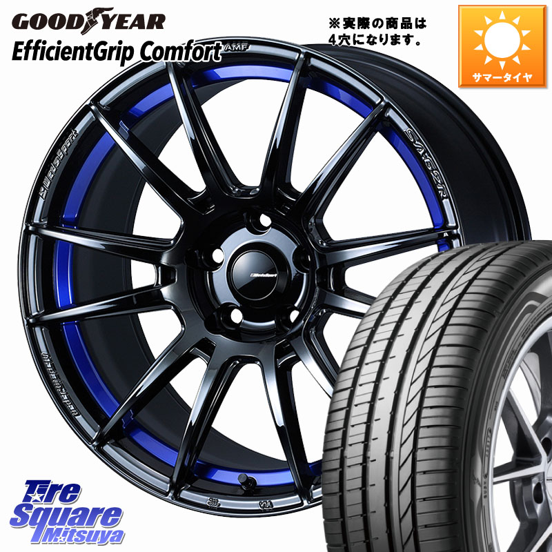 WEDS WedsSport SA-62R ホイール 17インチ ◇参考画像 17 X 6.5J(ND5RC Brembo) +42 4穴 100 グッドイヤー EffcientGrip Comfort サマータイヤ 195/45R17 ロードスター オプションブレンボキャリパー対応(990S、限定車含む)