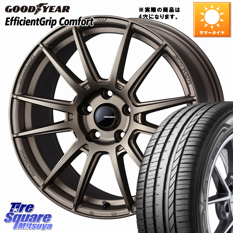 WEDS WedsSport SA-62R ホイール 17インチ 17 X 6.5J(ND5RC Brembo) +42 4穴 100 グッドイヤー EffcientGrip Comfort サマータイヤ 205/45R17 ロードスター オプションブレンボキャリパー対応(チューナーサイズ)