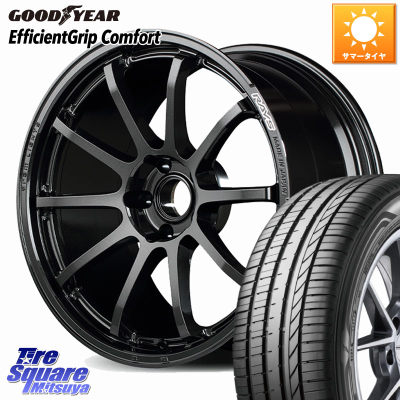 RAYS 【欠品次回要問合せ】 gramLIGHTS 57NR ホイール 19インチ 19 X 8.0J +48 5穴 114.3 グッドイヤー EffcientGrip Comfort サマータイヤ 225/40R19 60系プリウス ヤリスクロス P15キックス CX-3 レヴォーグ RC系オデッセイ前期