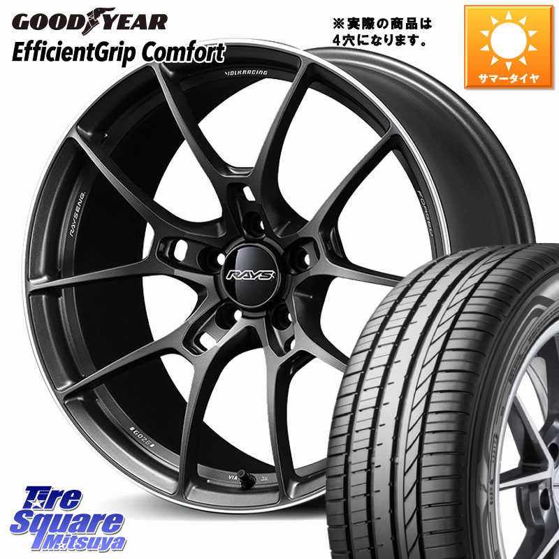 RAYS 【欠品次回要問合せ】 G025 VOLK RACING 鍛造 ホイール 16インチ◇参考画像 16 X 5.5J +45 4穴 100 グッドイヤー EffcientGrip Comfort サマータイヤ 165/45R16