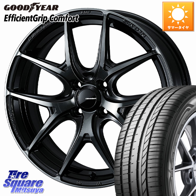 グッドイヤー EffcientGrip Comfort サマータイヤ 205/55R16WEDS WedsSport SA-01R SA01R ウェッズ スポーツ ホイール 16インチ 16X6.5J 50 4穴 100 アクア｜タイヤスクエアミツヤ