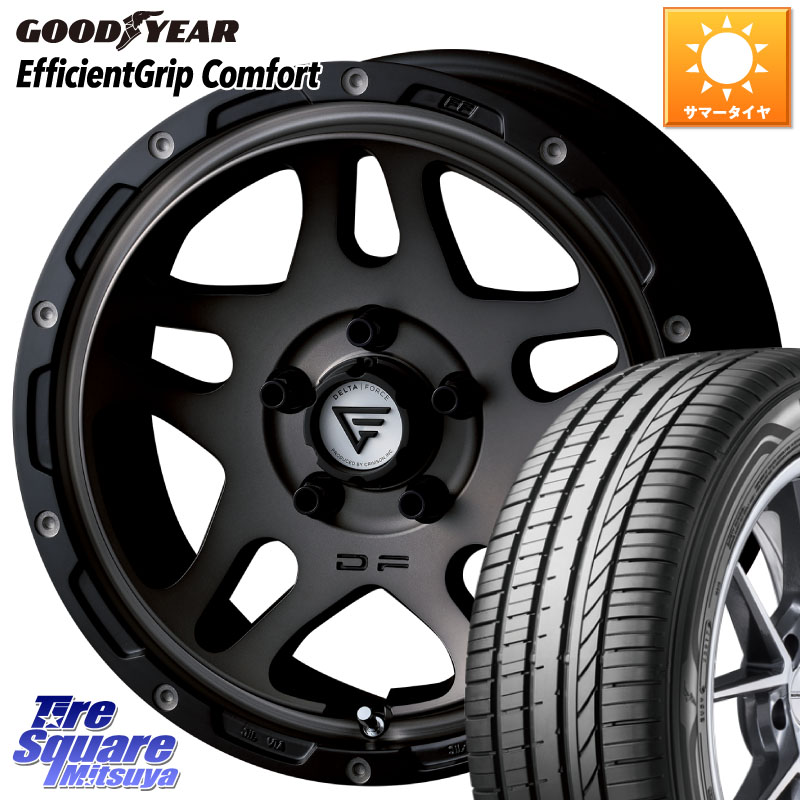 DELTA FORCE OVERLANDER ホイール 17インチ 17 X 7.0J +32 5穴 114.3 グッドイヤー EffcientGrip Comfort サマータイヤ 215/50R17