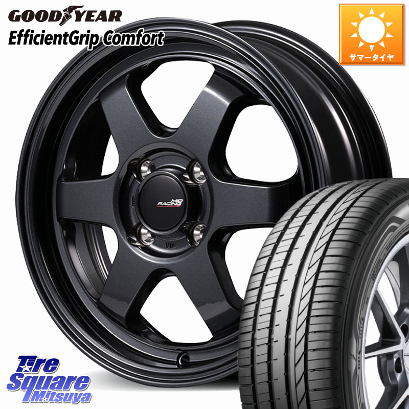 MANARAY MID RACING R06 ホイール 15インチ 15 X 5.0J +45 4穴 100 グッドイヤー EffcientGrip Comfort サマータイヤ 175/65R15