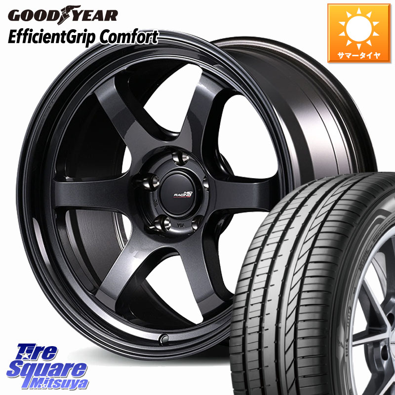 グッドイヤー EffcientGrip Comfort サマータイヤ 215/45R17MANARAY MID RACING R06 ホイール 17インチ 17X7.0J 48 5穴 114.3 リーフ LEAF 日産 セレナ SERENA 日産 ブレイド ステップワゴン|タイヤスクエアミツヤ
