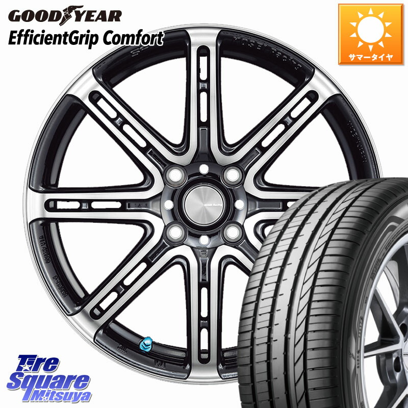 KOSEI SENEKA RP08 ホイール 16インチ 16 X 6.5J +45 4穴 100 グッドイヤー EffcientGrip Comfort サマータイヤ 205/55R16 E13オーラ