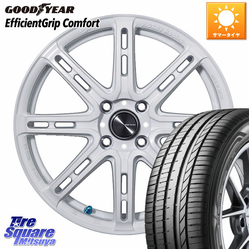 KOSEI SENEKA RP08 ホイール 16インチ 16 X 6.5J +38 4穴 100 グッドイヤー EffcientGrip Comfort サマータイヤ 205/55R16 E13オーラ