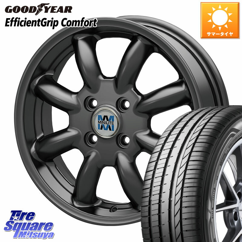 KOSEI MINILITE ガンメタ ホイール 15インチ ミニライト 15 X 5.0J +40 4穴 100 グッドイヤー EffcientGrip Comfort サマータイヤ 175/65R15 アクア 130系ヴィッツ