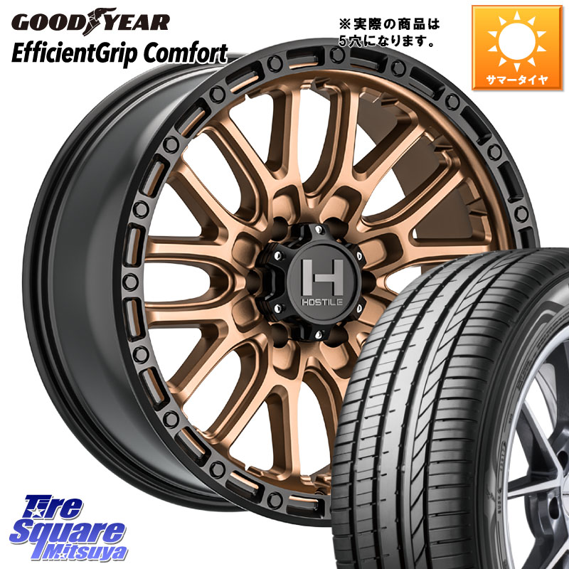 グッドイヤー EffcientGrip Comfort サマータイヤ 215/55R17HOSTILE H135 RIDGE CREST JP SPEC ホイール 17インチ◇参考画像 17X8.0J 38 5穴 114.3 アコード|タイヤスクエアミツヤ