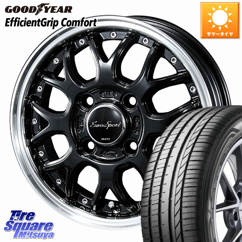 BLEST EuroSport Type815 軽自動車専用 ホイール 14インチ 14 X 4.5J +45 4穴 100 グッドイヤー EffcientGrip Comfort サマータイヤ 165/60R14