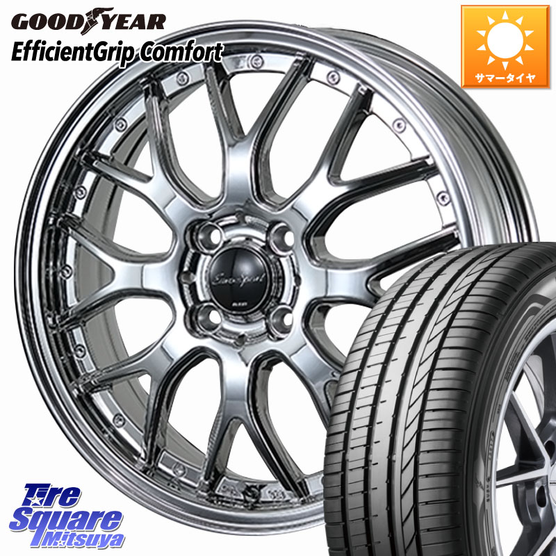BLEST EuroSport Type815 軽自動車専用 ホイール 16インチ 16 X 5.0J +45 4穴 100 グッドイヤー EffcientGrip Comfort サマータイヤ 165/50R16 N-BOX タント