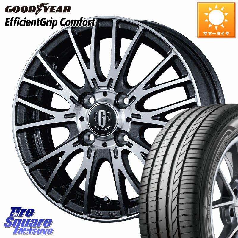グッドイヤー EffcientGrip Comfort サマータイヤ 195/45R16KOSEI MZ-GROW VM25R ホイール 16インチ 16X6.0J 50 4穴 100 K13マーチ マーチ MARCH 日産 キューブ CUBE 日産｜タイヤスクエアミツヤ