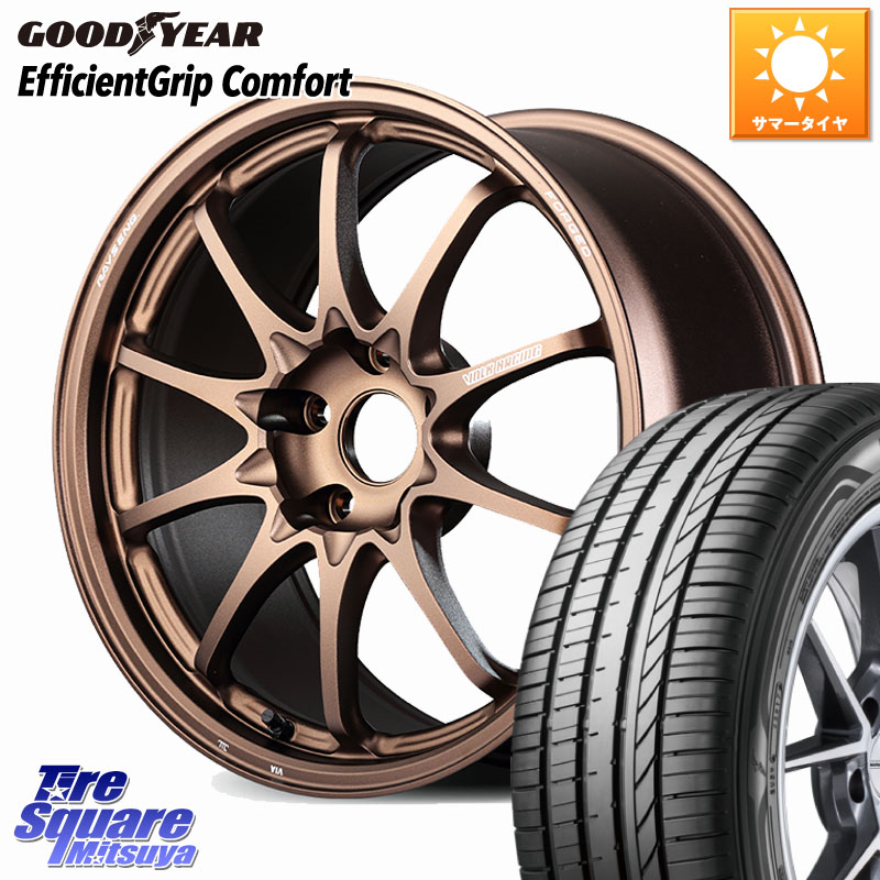 RAYS 【欠品次回10~11月】 CE28N-plus VOLK RACING 鍛造 ホイール 17インチ 17 X 8.0J +38 5穴 114.3 グッドイヤー EffcientGrip Comfort サマータイヤ 215/55R17