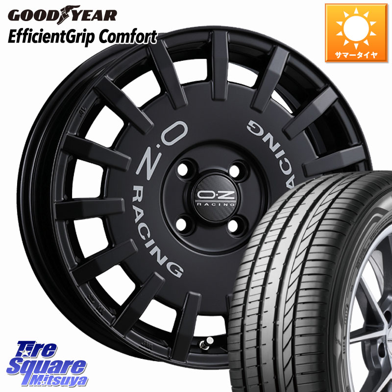 OZ Rally Racing ラリーレーシング ホイール 16インチ 16 X 6.5J +45 4穴 100 グッドイヤー EffcientGrip Comfort サマータイヤ 195/60R16 E13オーラ