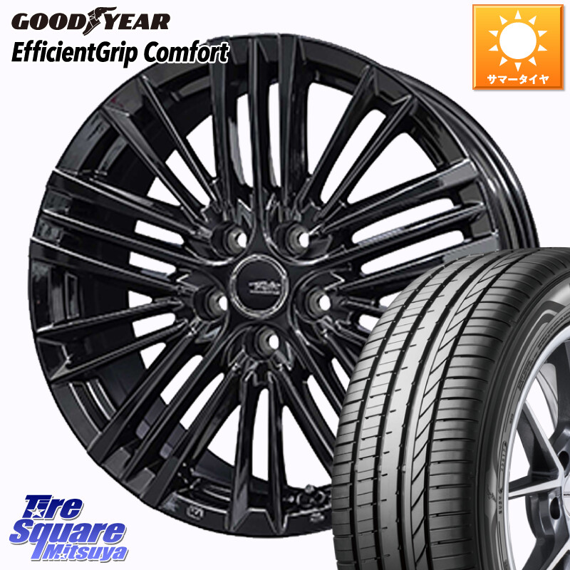 グッドイヤー EffcientGrip Comfort サマータイヤ 225/55R18KYOHO TAYLOR TL-1 テイラー パウダーコート・ブラック M14球面座ボルト専用 ホイール 18インチ 18X7.5J(M14B) 38 5穴 114.3 レクサスLBX|タイヤスクエアミツヤ