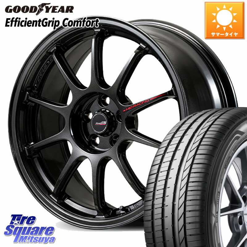 グッドイヤー EffcientGrip Comfort サマータイヤ 215/45R18MANARAY MID RACING R10 EVO ホイール 18インチ レーシング 18X7.5J 45 5穴 114.3 90系ノア/ヴォクシー MAZDA3 P15キックス ZE1リーフ プリウスアルファ ノア NOAH ジェイド シビック アクセラ MAZDA|タイヤスクエアミツヤ
